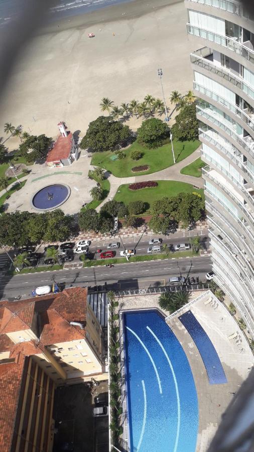 Maravilhoso Apto Vista Mar Jacuzzi Wi Fi Pe Areia Santos  Exterior photo