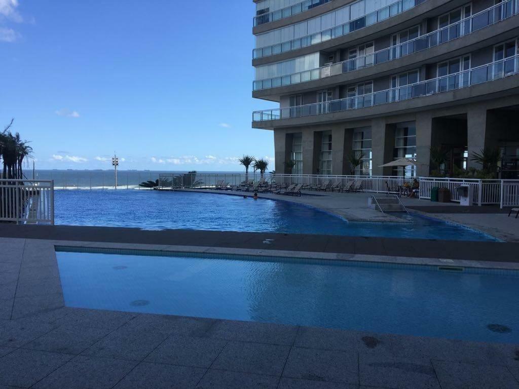 Maravilhoso Apto Vista Mar Jacuzzi Wi Fi Pe Areia Santos  Exterior photo