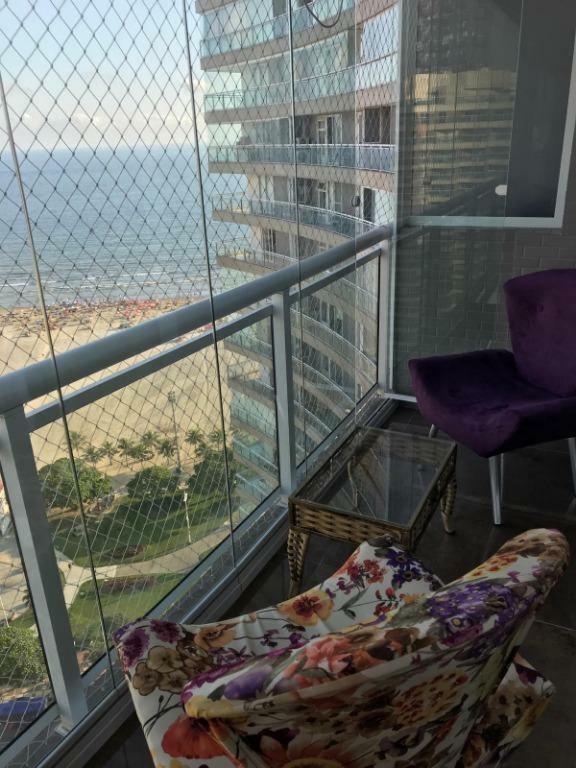 Maravilhoso Apto Vista Mar Jacuzzi Wi Fi Pe Areia Santos  Exterior photo